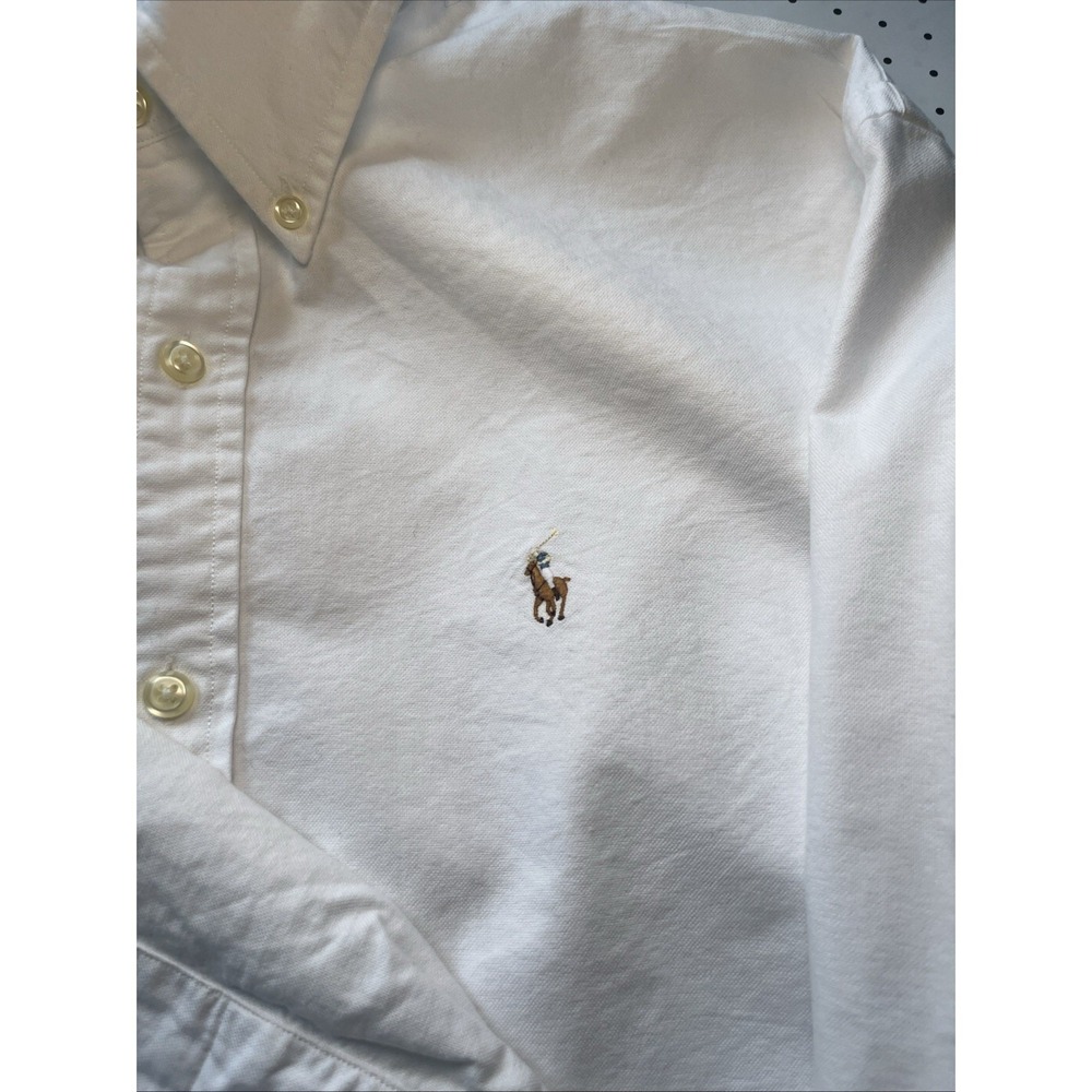 Ralph Lauren Sport White Capsule Wardrobe Oxford Button Down Shirt Women's Sz 4 - Picture 3 of 8